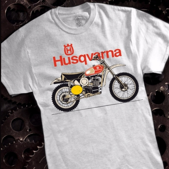 Husqvarna Vintage Gray Short Sleeve T-Shirt Metro Racing  - NEW Fast Ship - Picture 1 of 4